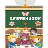 Nacario Independently Published Sketchbook: Classroom Happy Kids Cover For Kids, 102 Pages, 8.5" x 11", For Drawing, Doodling, Writing And Sketching, Paperback