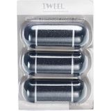 Nacario Iweel IW-9043 IW-9046 Modelleri Için 3 Kaba Yedek Rulo Başlık, Elektrikli Nasir Giderici, Ayak Dosyası, Pedikür Aletleri, Çatlak Topuklar ve Ölü Deri Için Pedikür Kiti, Siyah