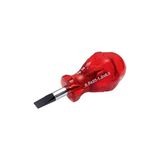 Nacario Izeltas 4110176525 Kraft Seri Düz Uçlu Topaç Tornavida, Kırmızı, 6.5 x 25 mm