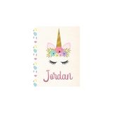 Nacario Jordan: Personalized Unicorn Sketchbook For Girls With Pink Name - 8.5X11 110 Pages. Doodle, Sketch, Create!