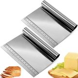 Nacario Jouis Hamur Kesici Çelik,metal Hamur Sıyrıcı,pasta Sıyırma Aparatı,hamur Dilimleyici,pasta ve Pastacılık Için Çelik Şekillendirici ve Hamur Porsiyonlayıcı