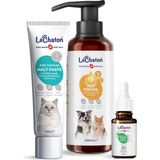 Nacario Kedi Tüy Döküm Dökülmesi Önleyici Engelleyici Tüy Sağlığı Destekleyici Set, Malt Paste, Balık Yağı (Omega 3-6) ve Plus B Tüy Damlası, Tüy Yumağı & Deri Tüy Destek