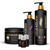 Nacario Keratin Bakım Ekstra 4'lü Set - Kuru Yıpranmış Kabaran Saçlar Için - Onarıcı Canlandırıcı