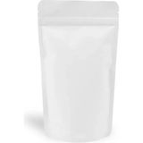Nacario Kilitli Alüminyum Doypack Ambalaj Paketi – 50 Adet – Bariyerli Gıda Saklama Poşeti, Kahve Kuruyemiş Baharat Paketleme Poşeti, Yeniden Kapatılabilir Stand Up Pouch - 50'li (Mat Beyaz 11X18,5 Cm)