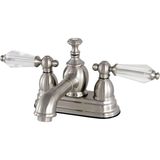 Nacario Kingston Brass KS7008WLL Wilshire 10 cm Merkez Seti Pirinç Açılır Lavabo Bataryası, Saten Nikel, 10,96 cm Ağız Erişiminde