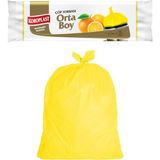 Nacario Koroplast Mandarin Kokulu Orta Boy Çöp Poşeti 15'li 55X60 Cm, Sızdırmaz ve Yırtılmaz, Kötü Koku Karşıtı Kokulu Orta Boy Çöp Torbası, Geri Dönüştürülebilir Atık Torbası, Güçlü ve Dayanıklı Çöp Poşeti