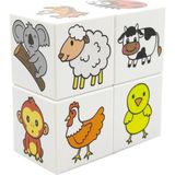 Nacario Küpss Ece'nin Mini Hayvanat Bahçesi, 24 Sevimli Hayvan Figürü - 1 Yaş Oyuncak - Bebek Oyuncakları - 4 Manyetik Küp/blok