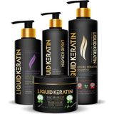 Nacario Kuru Mat Sert Kabaran Saçlar Için 4'lü Keratin Bakım Seti