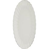 Nacario Kütahya Porselen Bone Luz Platin File Kayık Tabak 27X19CM Tekli BNLZF28KY220