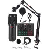 Nacario Lastvoice BM800 Live Set Efektli Ses Kartı Mikrofon Stand Kayıt Canlı Yayın Seti (Pc ve Telefon)