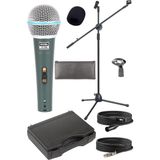 Nacario Lastvoice LV-680ST Ayaklı Kablolu Dinamik Mikrofon (Stand Cüzdan Çift Kablo Sünger Tutacak)