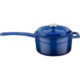 Nacario Lava Döküm Yuvarlak Sos Tenceresi Metal Saplı 16 Cm, Mavi