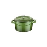 Nacario Lava Metal Döküm Mini Tencere, 10 Cm, 0.35 L Hacim, Yeşil