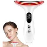 Nacario LED Ekranlı Yüz ve Boyun Kırışıklık Giderici Masaj Aleti, 3 Farklı Renk Etkili Mod, Titreşimli Cilt Sıkılaştırıcı Cihaz, Boyun ve Gıdı Zayıflatıcı Etki, Yüz Şekillendirici, Cilt Güzelleştirme Cihazı