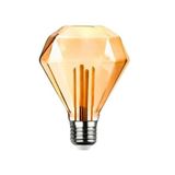 Nacario Ledx Gd-95 Kırılmaz Gövde Diamond Elmas Kesim 4,5 Watt Amber Rustik Ampul