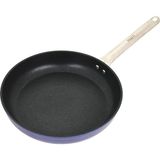 Nacario Leggno Master Titanium 24CM Tava, Çelik Sap Metalik Mavi