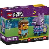Nacario LEGO 40881 Brickheadz Fortnite Mühimmat Laması ve Japon Balığı Figürleri