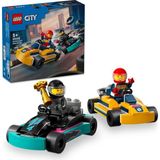 Nacario LEGO City Go-Kartlar ve Yarış Sürücüleri 60400-5 Yaş ve Üzeri Için Yarışçı Minifigürü Içeren Yaratıcı Oyuncak Yapım Seti (99 Parça)