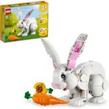 Nacario Lego® Creator 3’ü 1 Arada Beyaz Tavşan 31133-8 Yaş ve Üzeri Çocuklar Için Kakadu Papağanı ve Beyaz Fok Içeren Yaratıcı Oyuncak Yapım Seti (258 Parça)