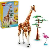 Nacario LEGO Creator 3’ü 1 Arada Vahşi Safari Hayvanları 31150-9 Yaş ve Üzeri Çocuklar Için Inşa Edilebilen Zürafa, Ceylan ve Aslan Modeliyle Yaratıcı Oyuncak Yapım Seti, Doğum Günü Hediyesi (780 Parça)
