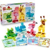 Nacario LEGO Duplo Hayvan Yapma Oyunu Eğitici Oyuncak 10472 – 3 Yaş ve Üzeri Kız ve Erkek Çocuklar Için Resimli Kartlar ve 8 Hayvan Figürü Içeren Eğitici Oyuncak Yapım Seti, Çocuklara Hediye Fikri (94 Parça)
