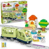 Nacario LEGO Duplo Town Interaktif Macera Treni 10427-2 Yaş ve Üzeri Çocuklar Için Işık ve Seslerle Rol Yapma Becerilerini Teşvik Eden Eğitici Oyuncak Yapım Seti, Hediye Fikri (57 Parça)