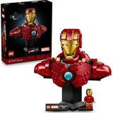 Nacario LEGO | Marvel Iron Man Mk4 Büstü 76327, Yetişkin Kadınlar ve Erkekler Için Baskılı Bir Isim Levhası ve Çıkarılabilir Iron Man Minifigürü Içeren Koleksiyonluk Model Yapım Seti, Hediye Fikri (436 Parça)
