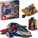 Nacario LEGO ǀ Marvel Kaptan Amerika, Thanos'a Karşı 76319 – 4 Yaş ve Üzeri Süper Kahraman ve Uzay Gemisi Hayranı Çocuklar Için Eğlenceli Oyunlar Sunan Minifigürlü Yapım Seti, Harika Hediye Fikri (107 Parça)