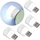 Nacario Linwnil Gece USB Işıkları, Mini LED Ampul, Takılabilir, Sıcak Beyaz, Kompakt, Yatak Odası, Banyo, Çocuk Odası, Koridor, Mutfak Araba Için USB Atmosfer Işığı (4 Beyaz Işık)