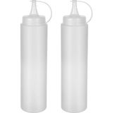 Nacario Lirazon 2 Adet Sos Şişesi 700 ml Plastik Yağlık Sirkelik Ketçap Mayonez Sızdırmaz Sosluk Yağdanlık