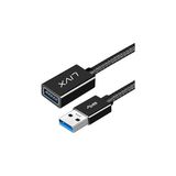 Nacario Livx Rope 5gbps Hızlı Veri Aktarımı USB 3.0 Erkek Dişi Uzatma Kablosu Halat Örgülü 2 Metre