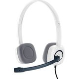 Nacario Logitech H150 Kablolu Stereo Kulak Üstü Mikrofonlu Kulaklık, Mikrofon ve Ses Çıkışı Için Ayrı Bağlantı, Kablo Üzeri Kontrol Özelliği, Beyaz