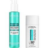 Nacario L’oréal Paris Bright Reveal Cilt Kusuru Izi Karşıtı, Serum Içerikli Temizleme Jeli Niasinamid+Salisilik Asit 150ML &spf 50+ Koyu Leke Karşıtı Fluid Günlük Yüz Güneş Kremi 50ML Cilt Bakım Seti