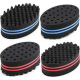 Nacario Lovebb 4 Adet Küçük Delikli Saç Bükme Süngeri Berber Fırçası Rasta Kilitleme Bükümü Afro Curl Bobin Tarak Bakım Aracı