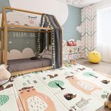 Nacario Lovely Jungle Yürüme Arkadaşı Katlanabilir Oyun Matı 150 x 180 x 1 cm Hafif Yapı ile