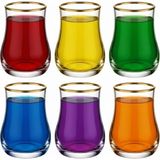 Nacario Lüks Kahve Yanı Su Bardağı - 6'lı Set - Kristal Kesim Cam Likör Bardağı - Ayaklı Şık Sunum Bardağı - Kahve Yanı Ikramlığı 60 ml
