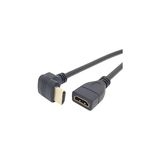 Nacario Lunatic 5060 HDMI Dişi Erkek Uzatma 90 Derece Dirsek Kablosu 15CM