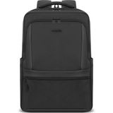 Nacario Mack Office Eco MCE-1212 Çevre Dostu 16 Inç Su Itici Laptop Sırt Çantası, USB Şarj Portlu Bilgisayar ve Notebook Çantası, Kadın Erkek Bilgisayar Iş Çantası, Üniversite Okul Çantası, Siyah