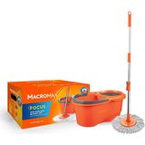 Nacario Macro Max Focus Otomatik Temizlik Seti, Pedalsız Döner Sıkmalı 360 Başlıklı Mikrofiber Paspas