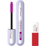 Nacario Maybelline New York Falsies Surreal Maskara & Mini Super Stay Matte Ink Likit Mat Ruj 20 Pioneer Makyaj Seti