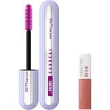 Nacario Maybelline New York Falsies Surreal Maskara & Mini Super Stay Matte Ink Likit Mat Ruj 65 Seductress Makyaj Seti
