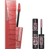 Nacario Maybelline New York Super Stay Vinyl Ink Uzun Süre Kalıcı Likit Parlak Ruj 15 Peachy & Mini Lash Sensational Sky High Cosmic Black Maskara Makyaj Seti