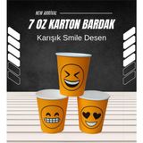 Nacario Maycup 7 Oz Karton Bardak 1000 Adet Karışık Desen