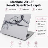 Nacario Mcstorey MacBook Air 13 Inç Kılıf Uyumlu A1369 A1466 Renkli Boya Desenli Ince Sert Kapak Darbe Çizilme Koruma Hard Case Mat Yüzey Gri