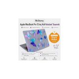 Nacario Mcstorey MacBook Pro 13 Çiçek Desenli Kılıf A1706 A1708 A1989 A2159 A2251 A2289 A2338 M1 M2 Uyumlu Baskılı Kristal Sert Kılıf Koruyucu Kapak Mor