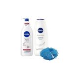 Nacario Men Erkek Deep Dimension Duş Jeli 500ML ve Repair Care Nemlendirici Vücut Losyonu 400ML, L