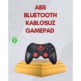Nacario Mey Ithalat® Ergonomik Tasarımlı Kablosuz Bluetooth Gamepad Titreşimli