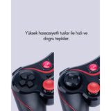 Nacario Mey Ithalat® Kablosuz Bluetooth Gamepad Pc Android Tv Uyumlu Oyun Kumandası