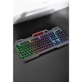 Nacario Mey Ithalat® LED Işıklı Klavye USB Girişli Rgb Işıklı Q Klavye Mouse Hediyeli