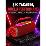 Nacario Mey Ithalat® Rgb LED Işıklı 20W Taşınabilir Bluetooth Hoparlör Ipx6 Suya Dayanıklı